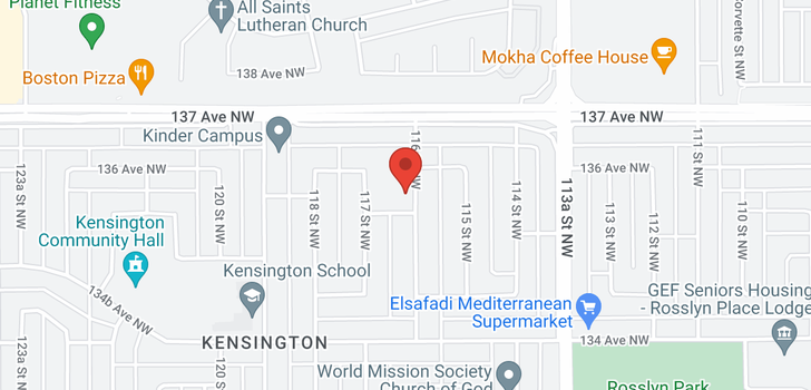 map of 13524 116 ST NW